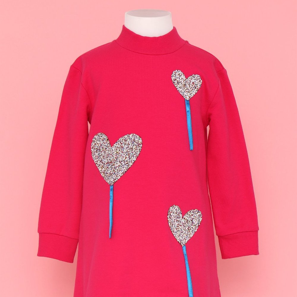 Agatha Ruiz De La Prada hearted pink  dress NWT